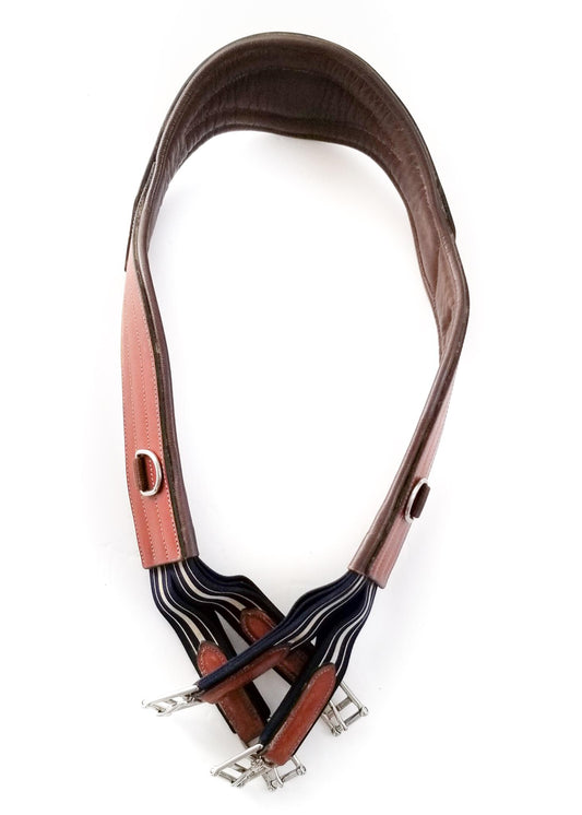 Contoured Leather Girth - Light Brown - 132cm/52"