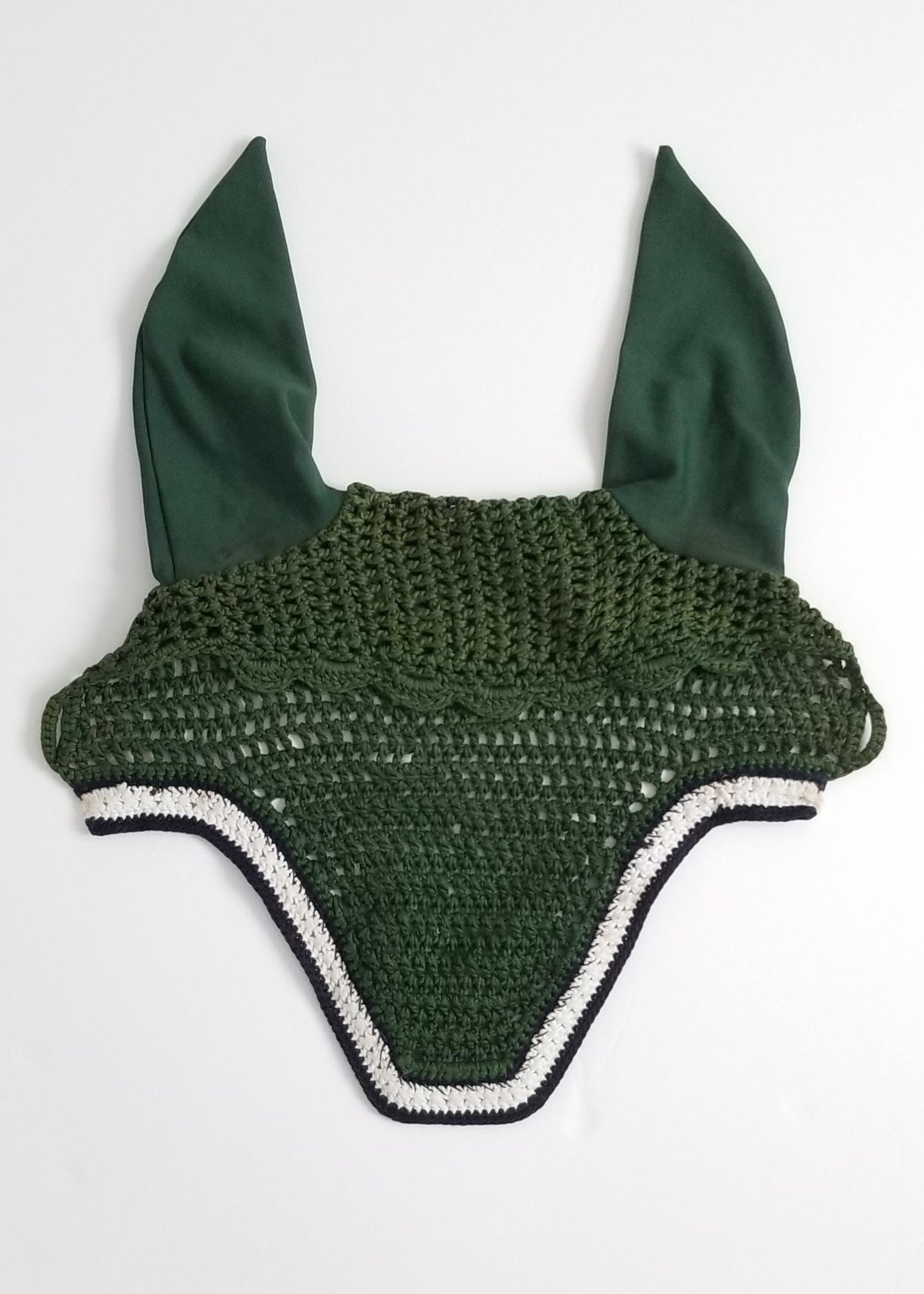 De La Coeur Square Bonnet - Green with Rhinestones - Oversized