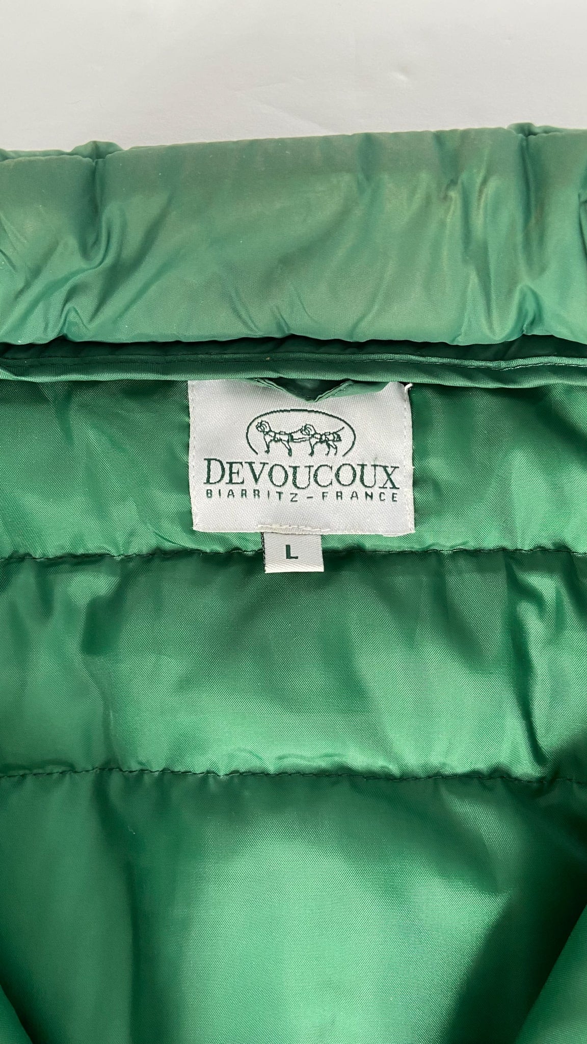 Devoucoux Puffer Vest - Green - Large