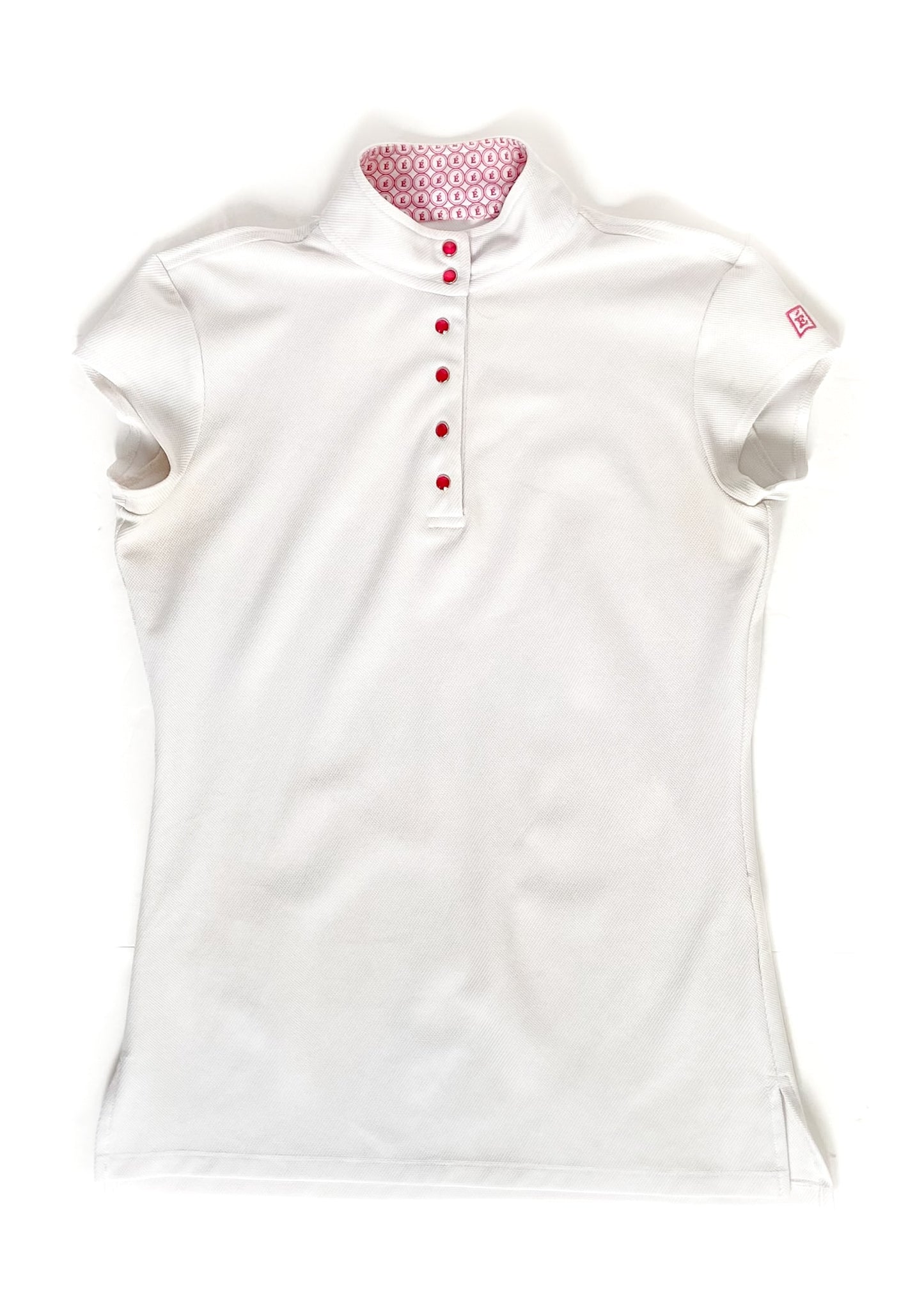 Ece Equestrian Co Sangria Cap Sleeve Competition Shirt - White - Women's Medium