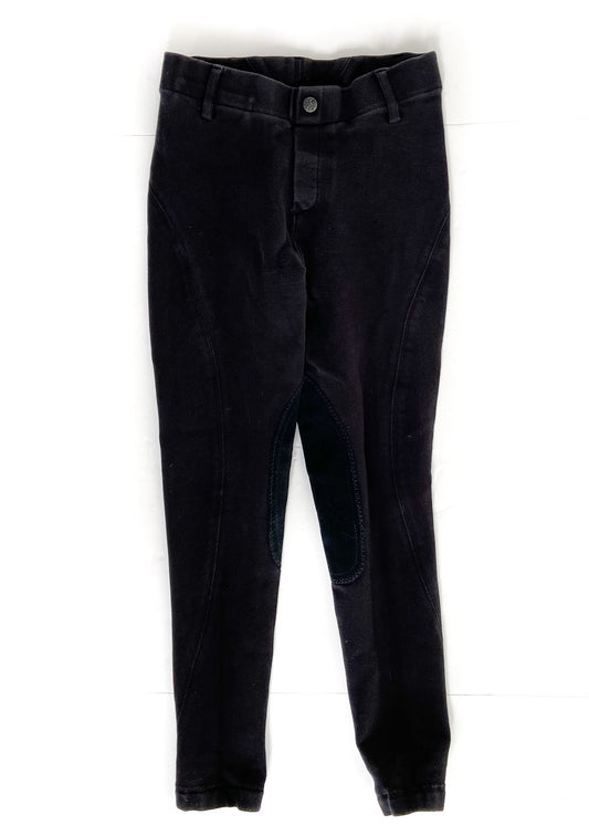 Elation Red Label Pull On Breeches - Black - Youth 12