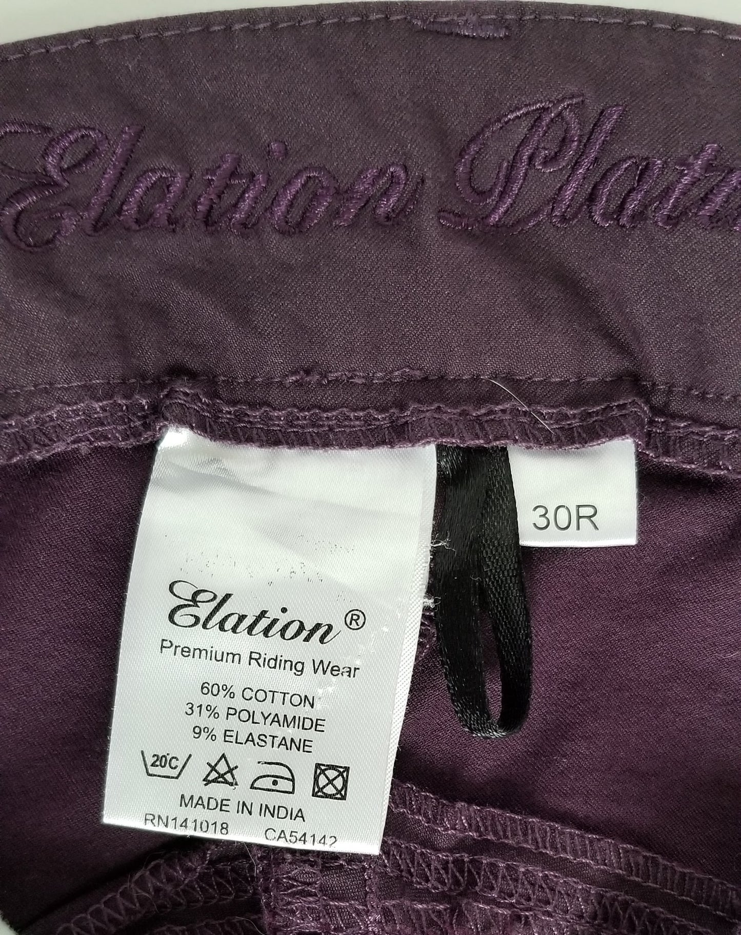 Elation Platinum Chelsea Breeches - Purple - Women's 30R