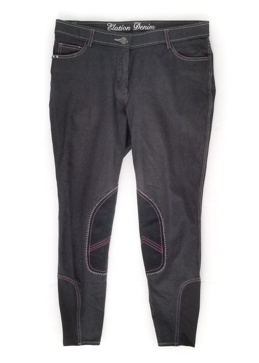 Elation Platinum Brooklyn Denim Breeches - Black - Women's 32R