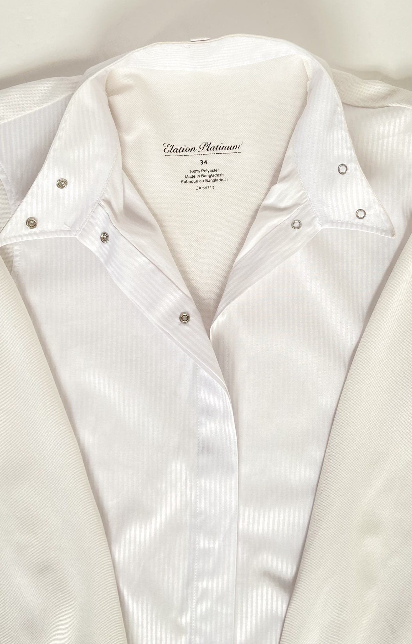 Elation Platinum Long Sleeve Competition Shirt - White - Women's 34