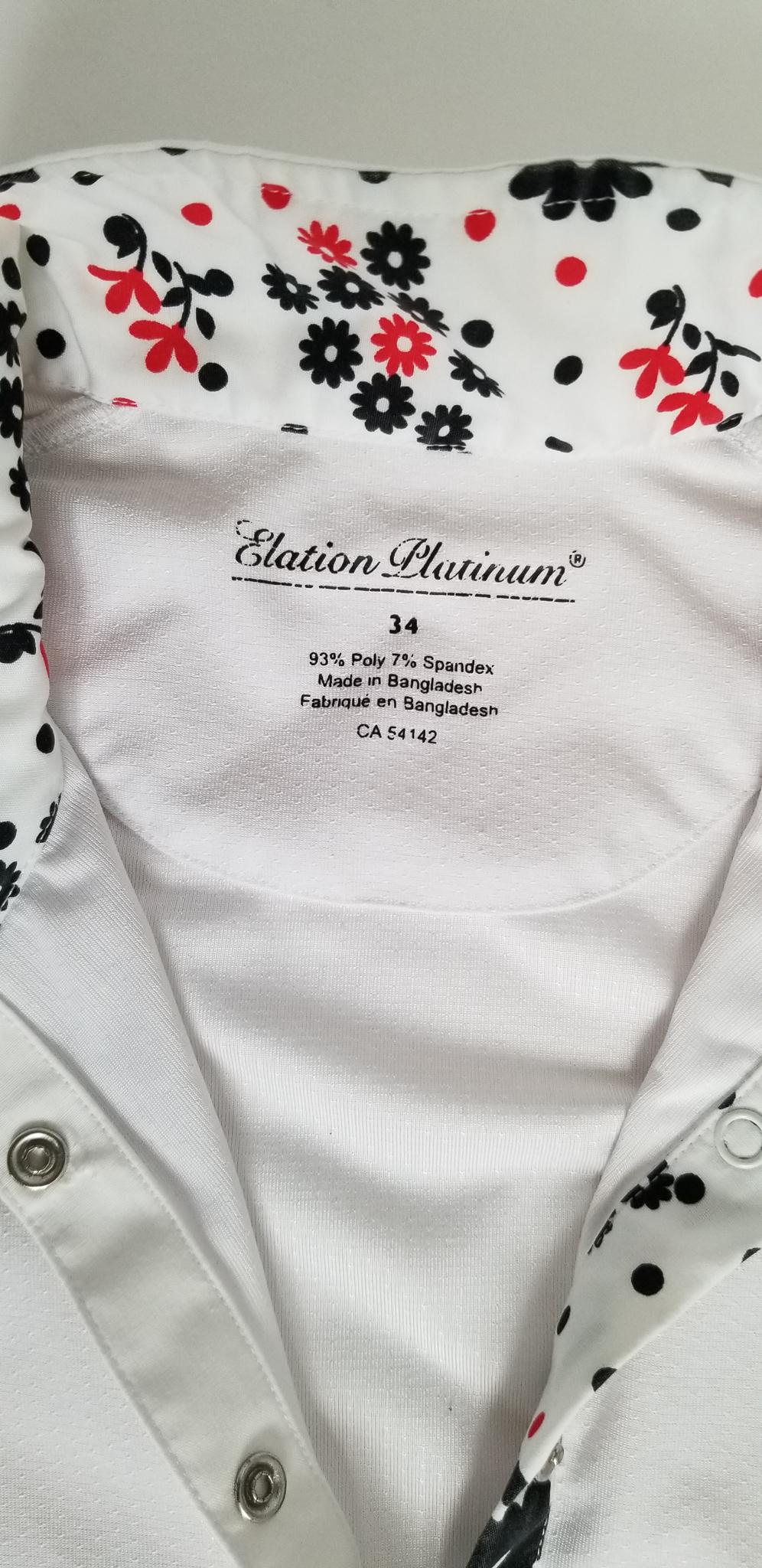 Elation Platinum Marilyn Wrap Collar Show Shirt - White - 34