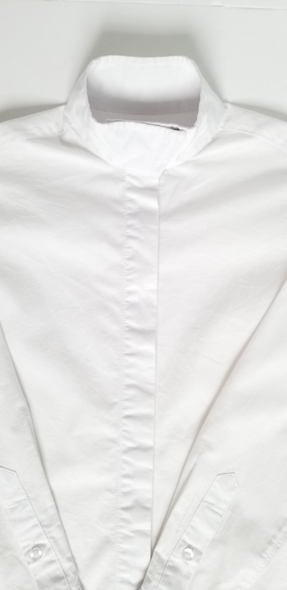 Elation Platinum Madison Wrap Collar Show Shirt - White - Youth 10