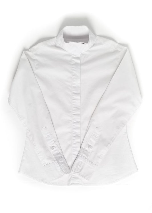 Elation Platinum Madison Wrap Collar Show Shirt - White - Youth 10