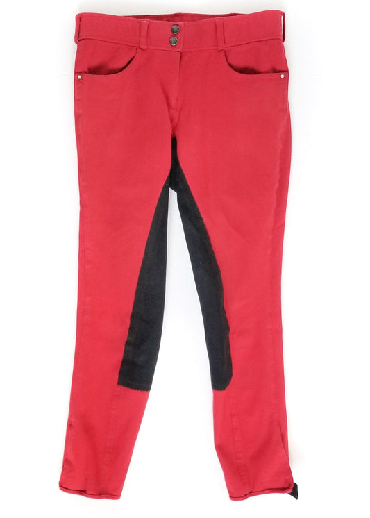 Tuscany Equestrian Full Seat Breeches - Red - 30R