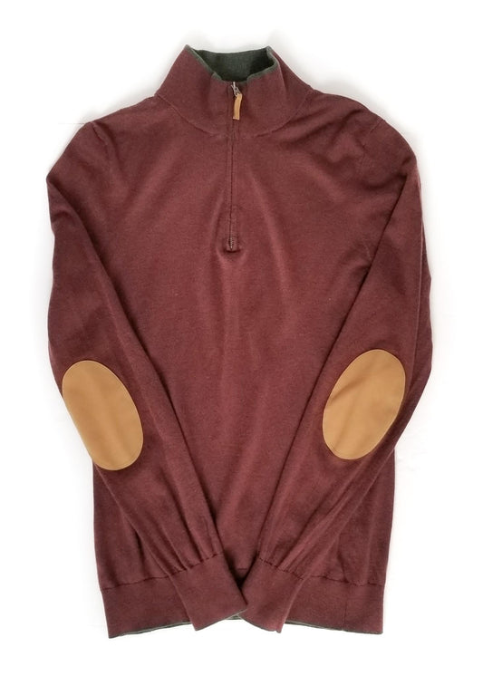 Essex Classics Trey Quarter-Zip Sweater - Brown - Medium