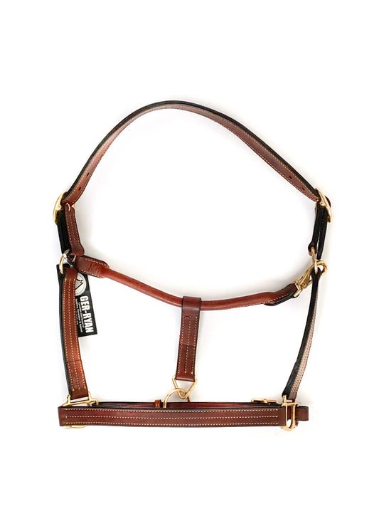 Ger Ryan Leather Halter - Chestnut - Full