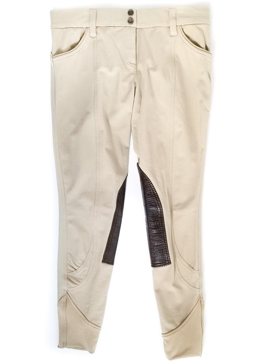 GhoDho Fiona Knee Patch Show Breeches - Tan - Women's 32
