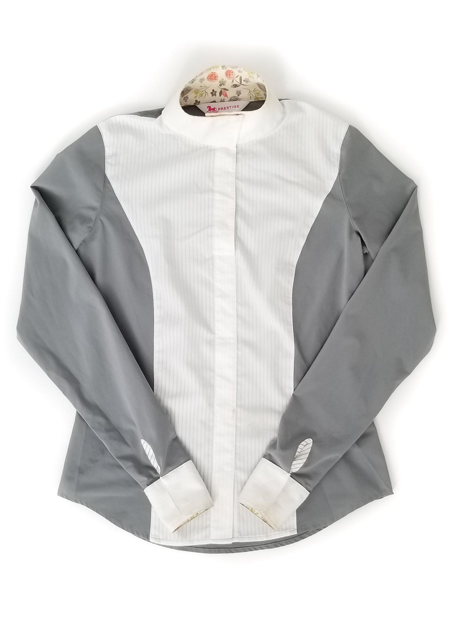 RJ Classics Prestige Collection Show Shirt - Grey & White - Women's Small