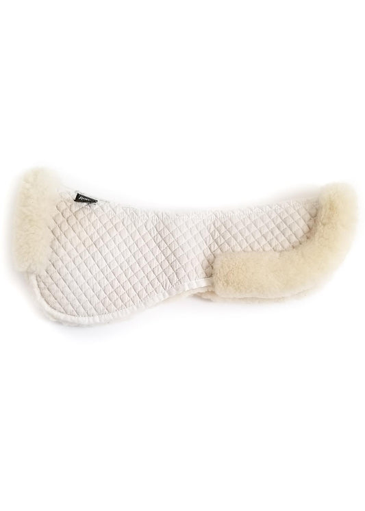 Roma Quilted Sheepskin Half Pad - White - 17"