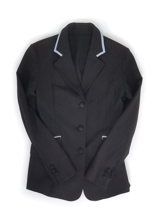 Hayward Sportswear Show Jacket - Black with Baby Blue Piping - Women's 6