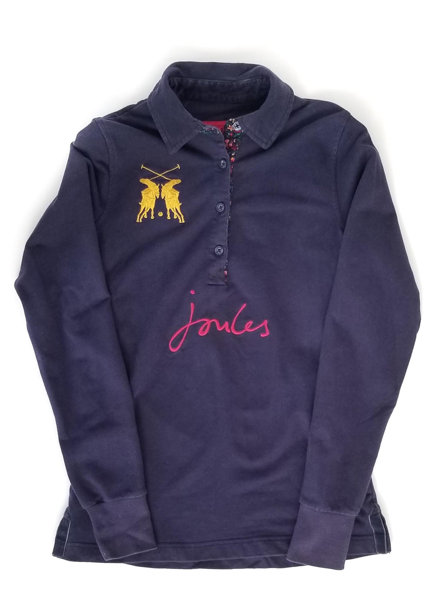 Joules Long Sleeve Polo - Navy - Women's Size 4
