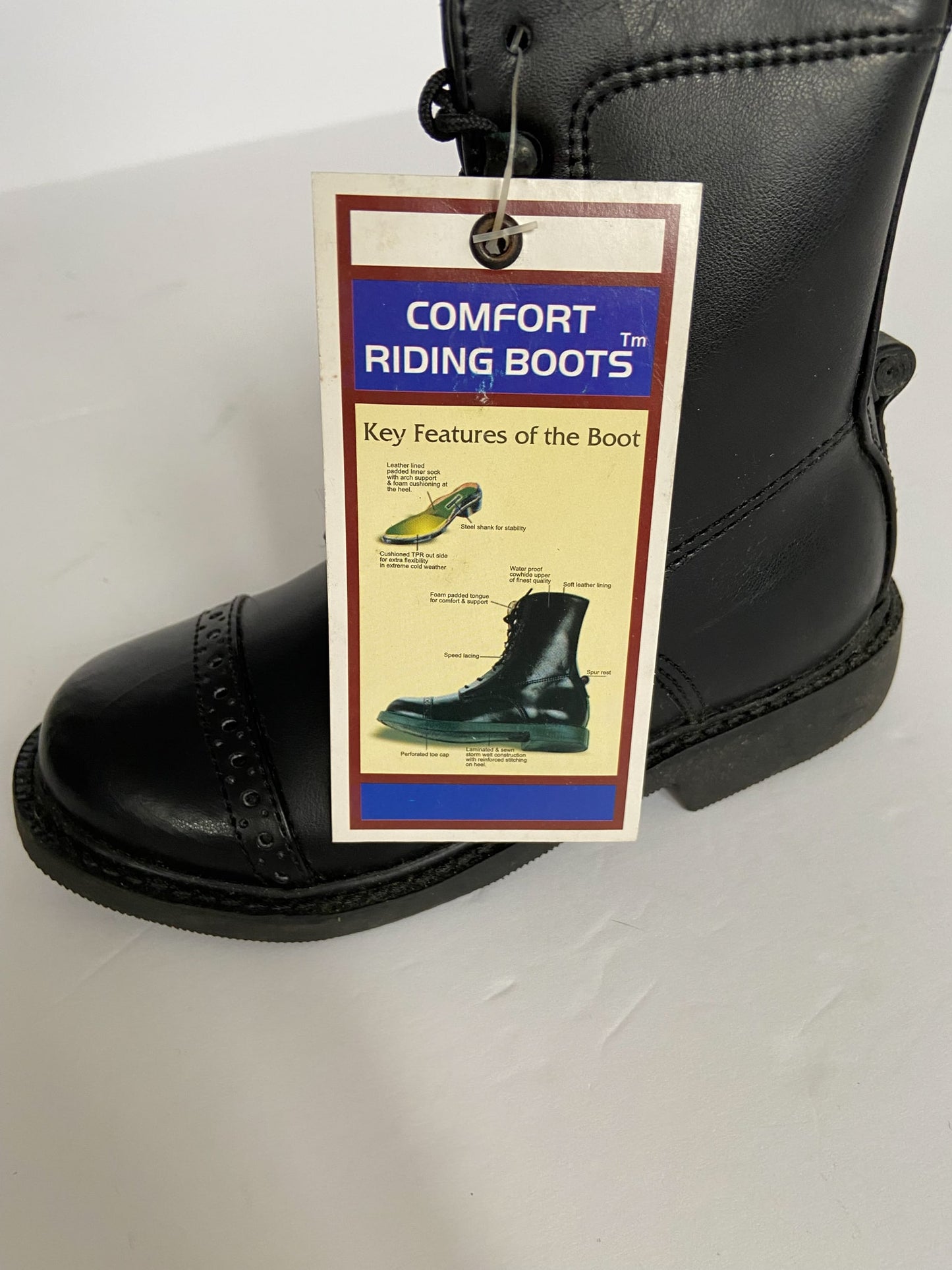 Comfort Riding Boots Paddock Boots - Black - Youth 11