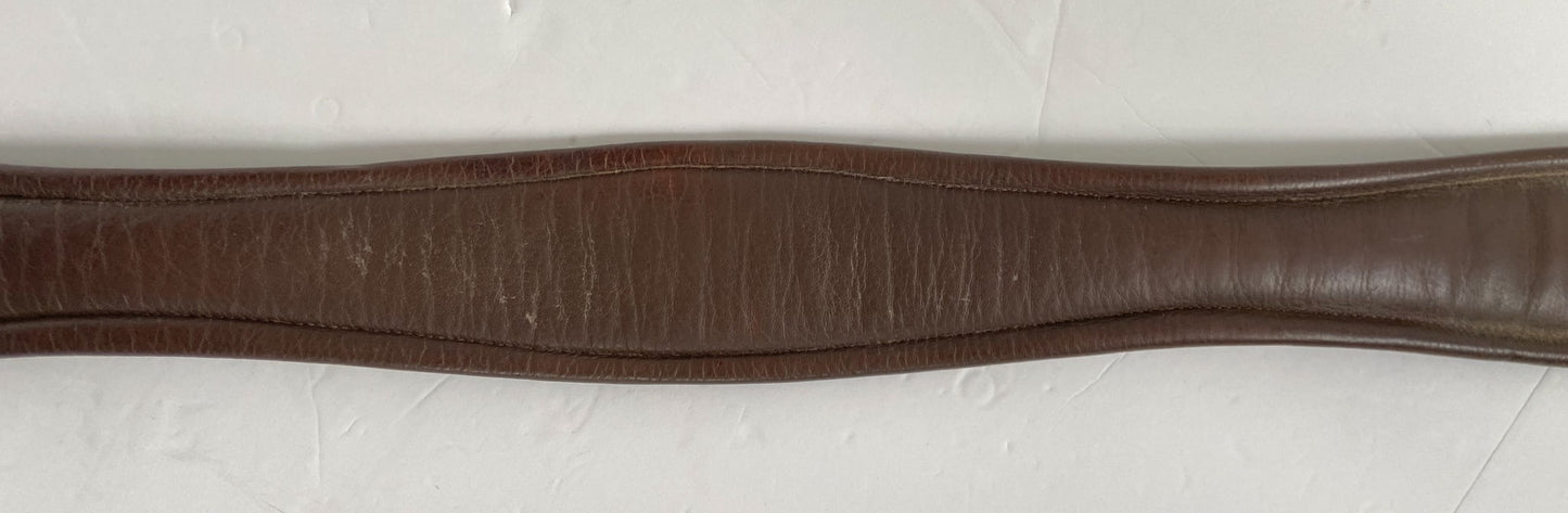Fancy Stitched Leather Girth - Brown - 50"