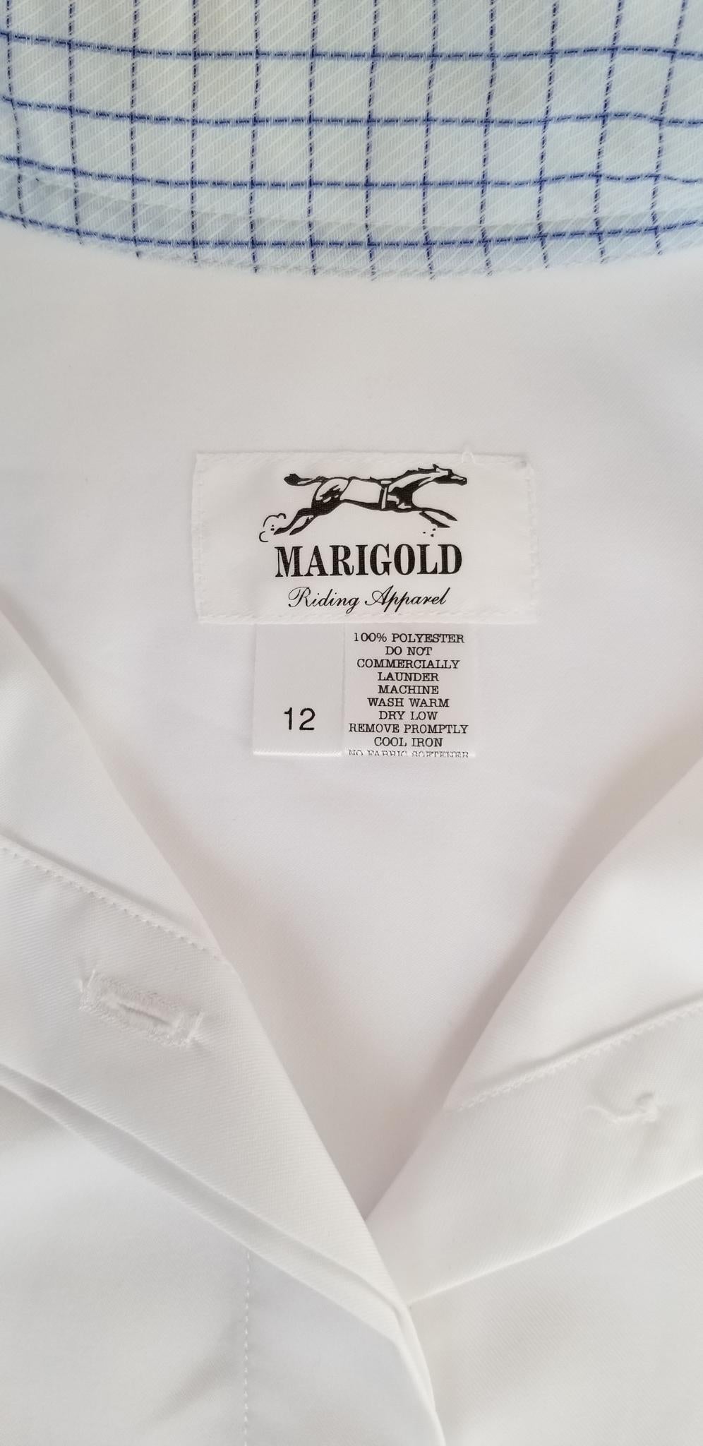 Marigold Snap Collar Show Shirt - White - Women's 12