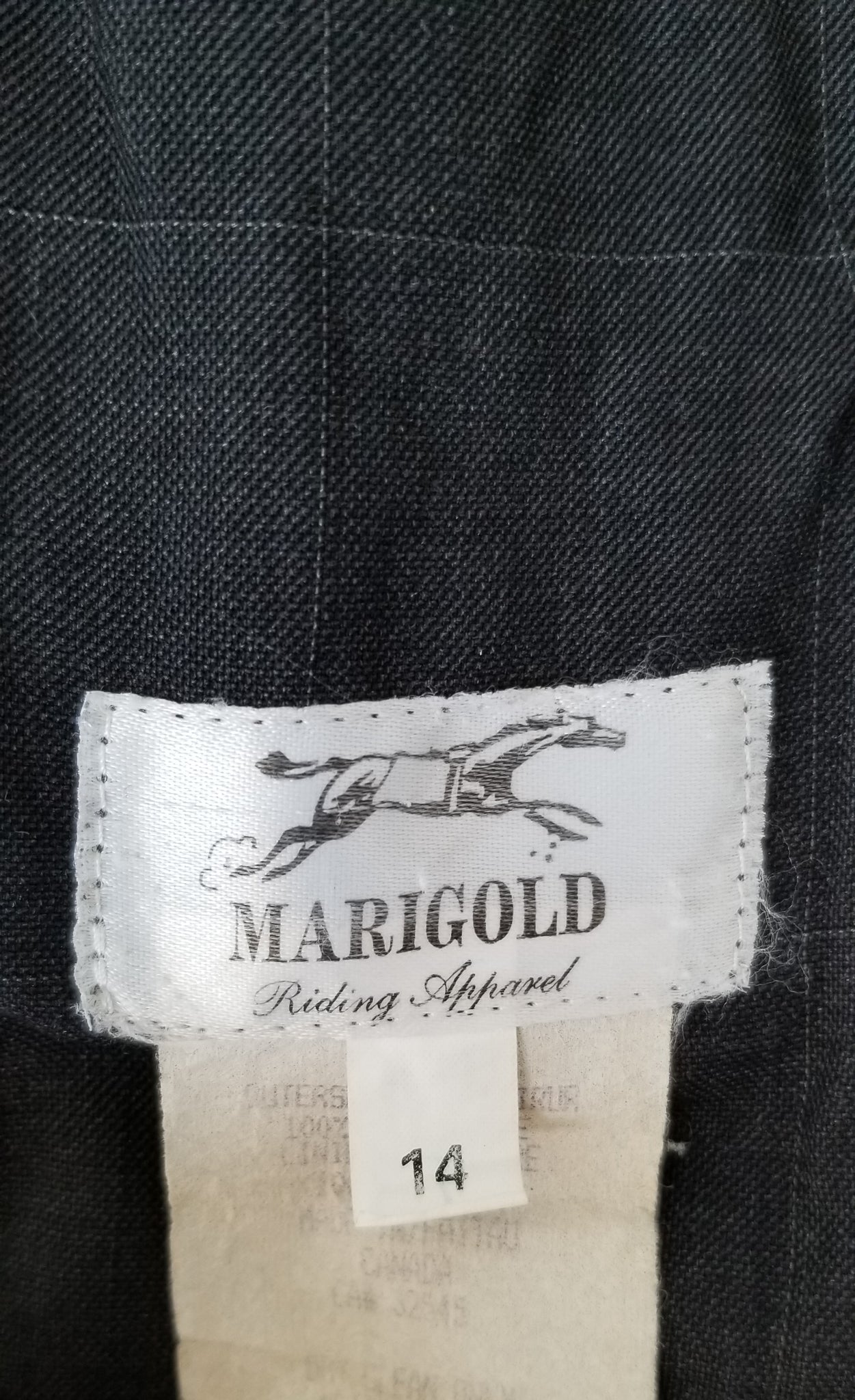 Marigold Wool Show Jacket - Dark Grey Windowpane - 14T