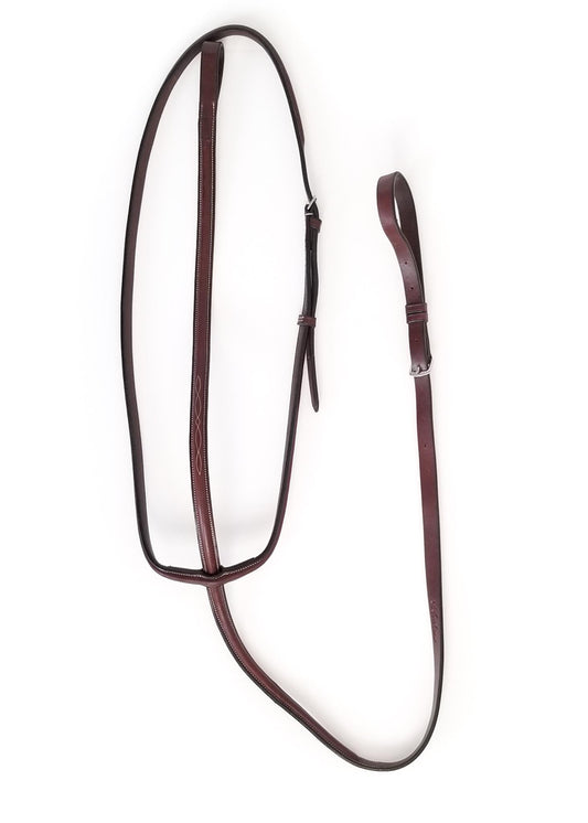 Avalon Fancy Stitched Raised Standing Martingale - Havana - Full