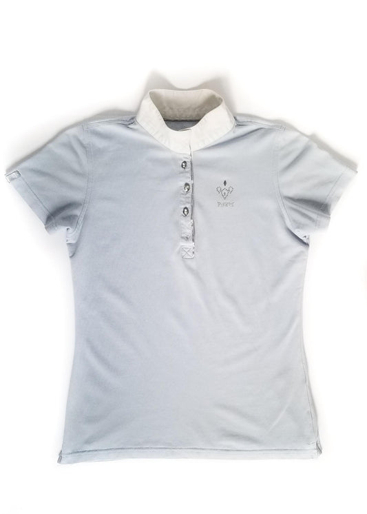Pikeur Ladies Crystal Show Shirt Short Sleeve - Baby Blue - Women's Size 4 (US)