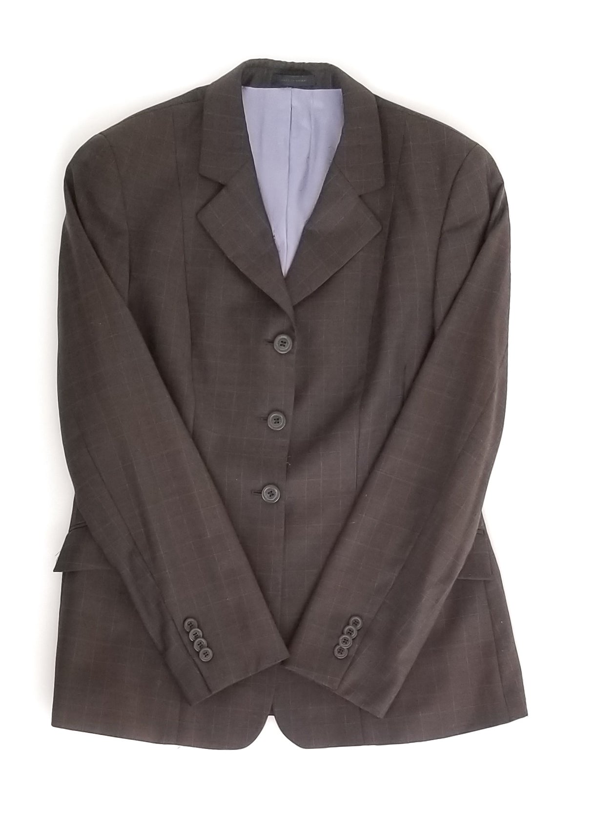 RJ Classics Sterling Collection Wool Show Jacket - Brown w/ Purple Windowpane - 8R