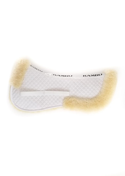 Rambo Sheepskin Half Pad - White - Large