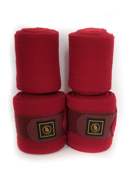 BR Fleece Polos (set of 4) - Red - Horse