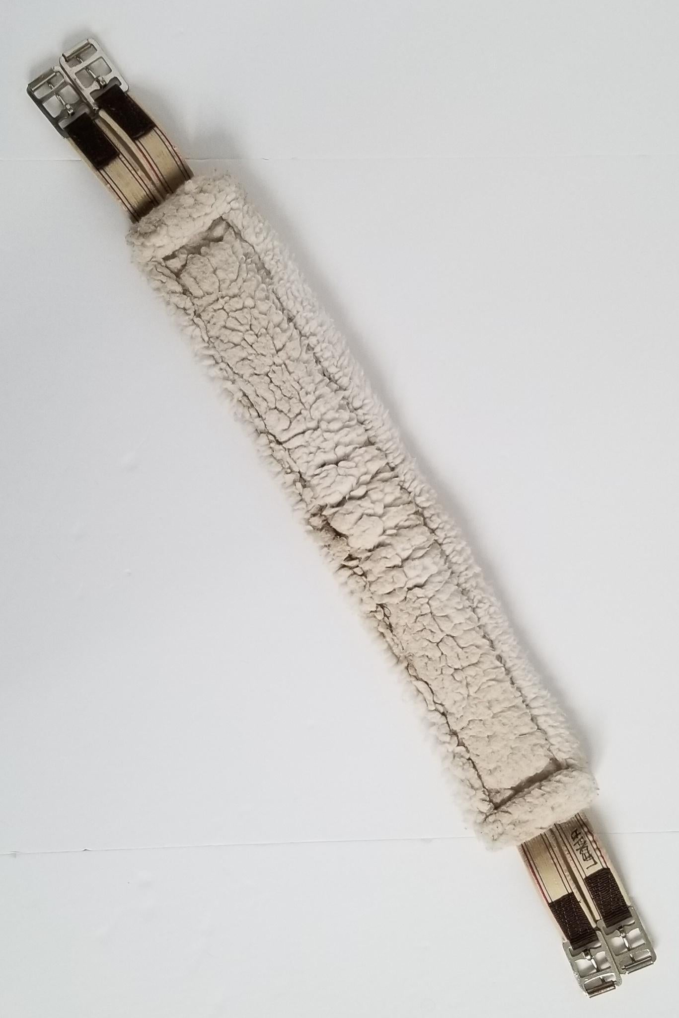 Shedrow Nylon Fleece Girth with Elastics - Brown - 97cm/38"