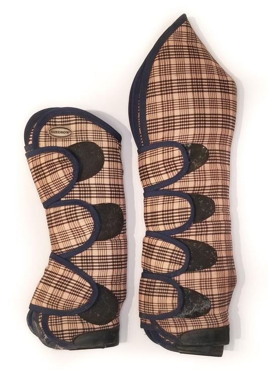 Shedrow Shipping Boots (Full Set) - Traditional Plaid - Horse