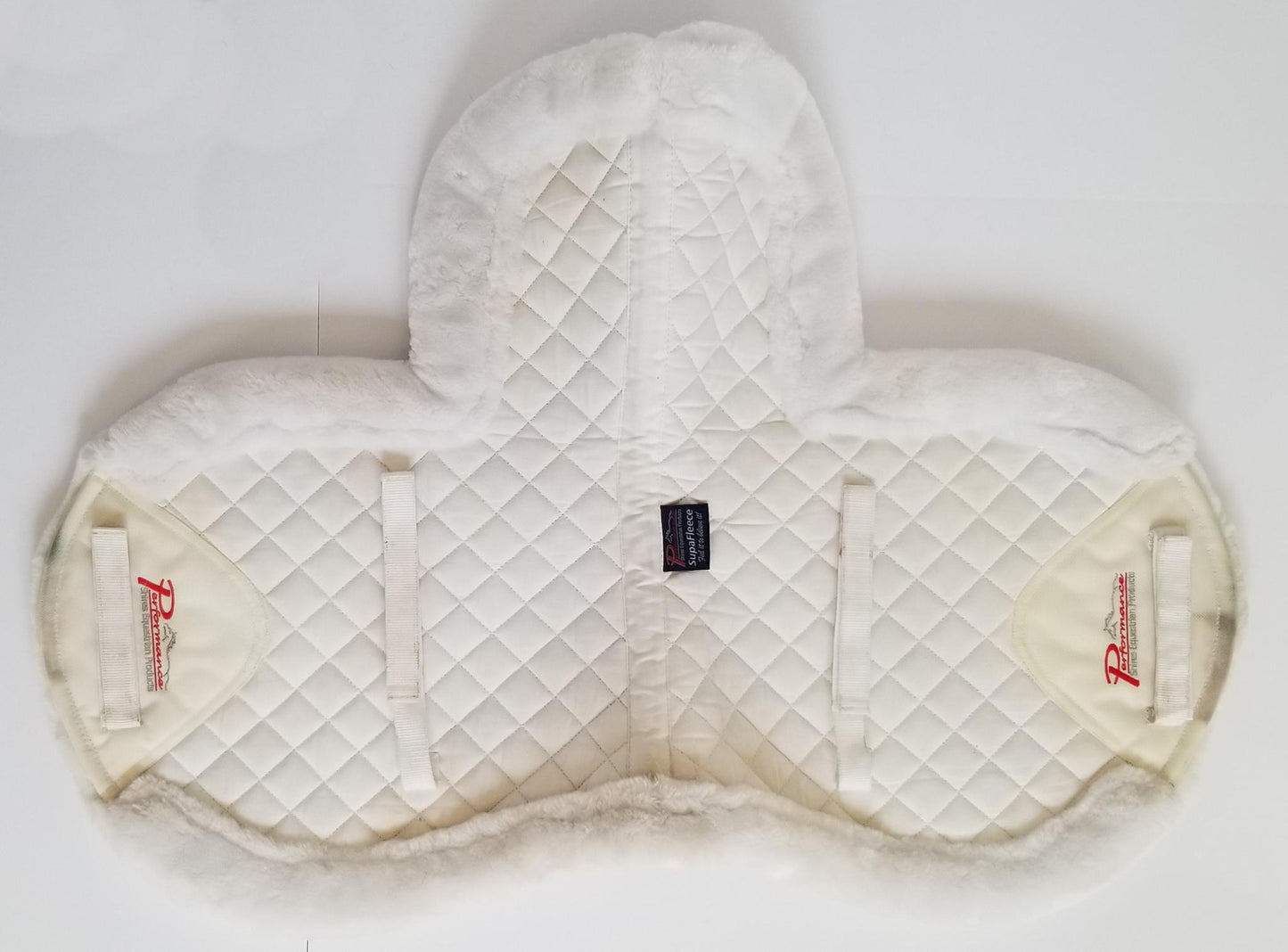 Shires Performance SupaFleece Rimmed Shaped Pad - White - 17"-17.5"