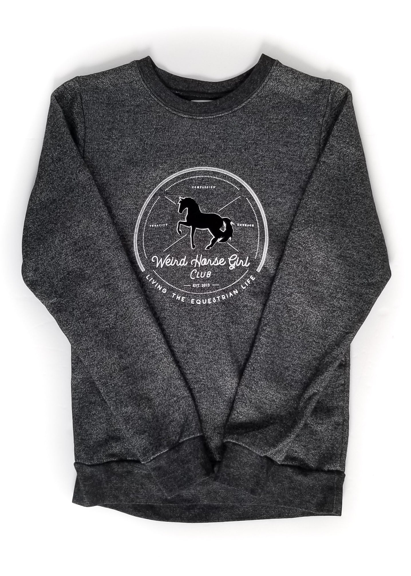 Spiced Equestrian Crew Neck Sweater - Pepper - Women's Small