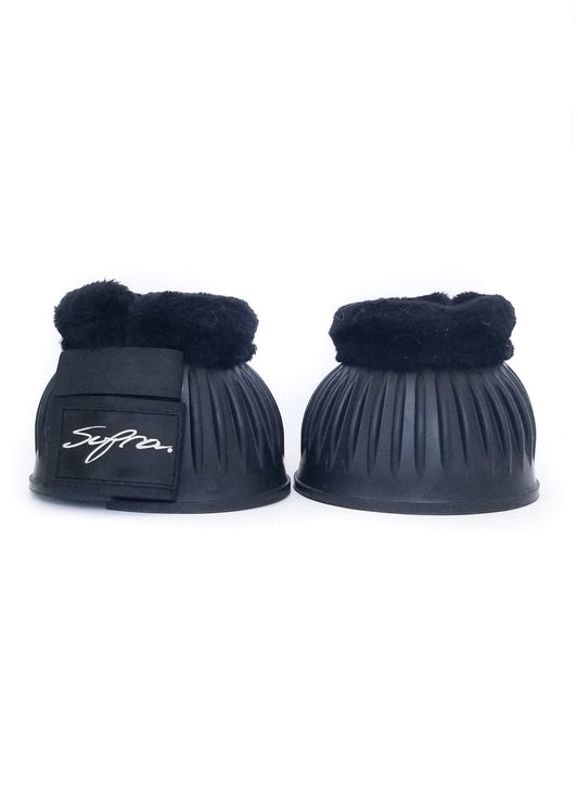 Supra 210 Fur Topped Bell Boot Ribbed W/ Velcro - Black - XL
