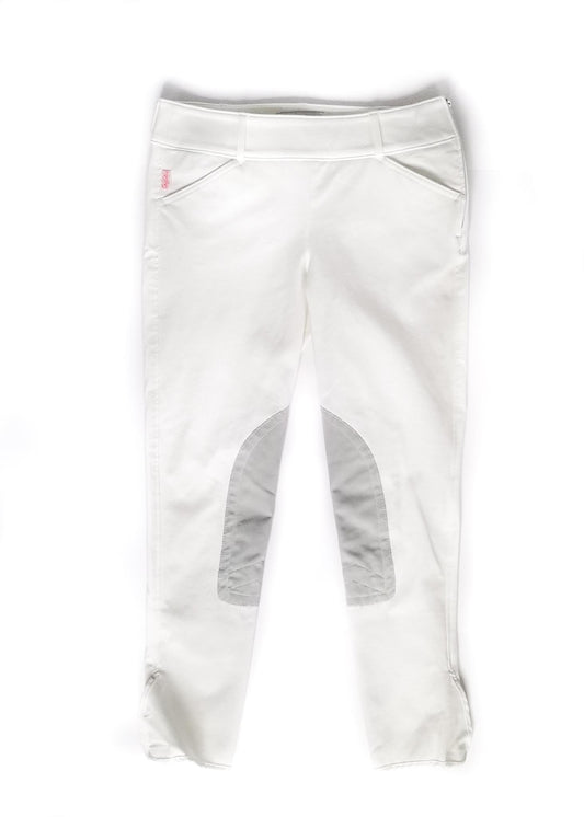 The Tailored Sportsman Trophy Hunter Side Zip Low Rise Breech - White - Women's 28