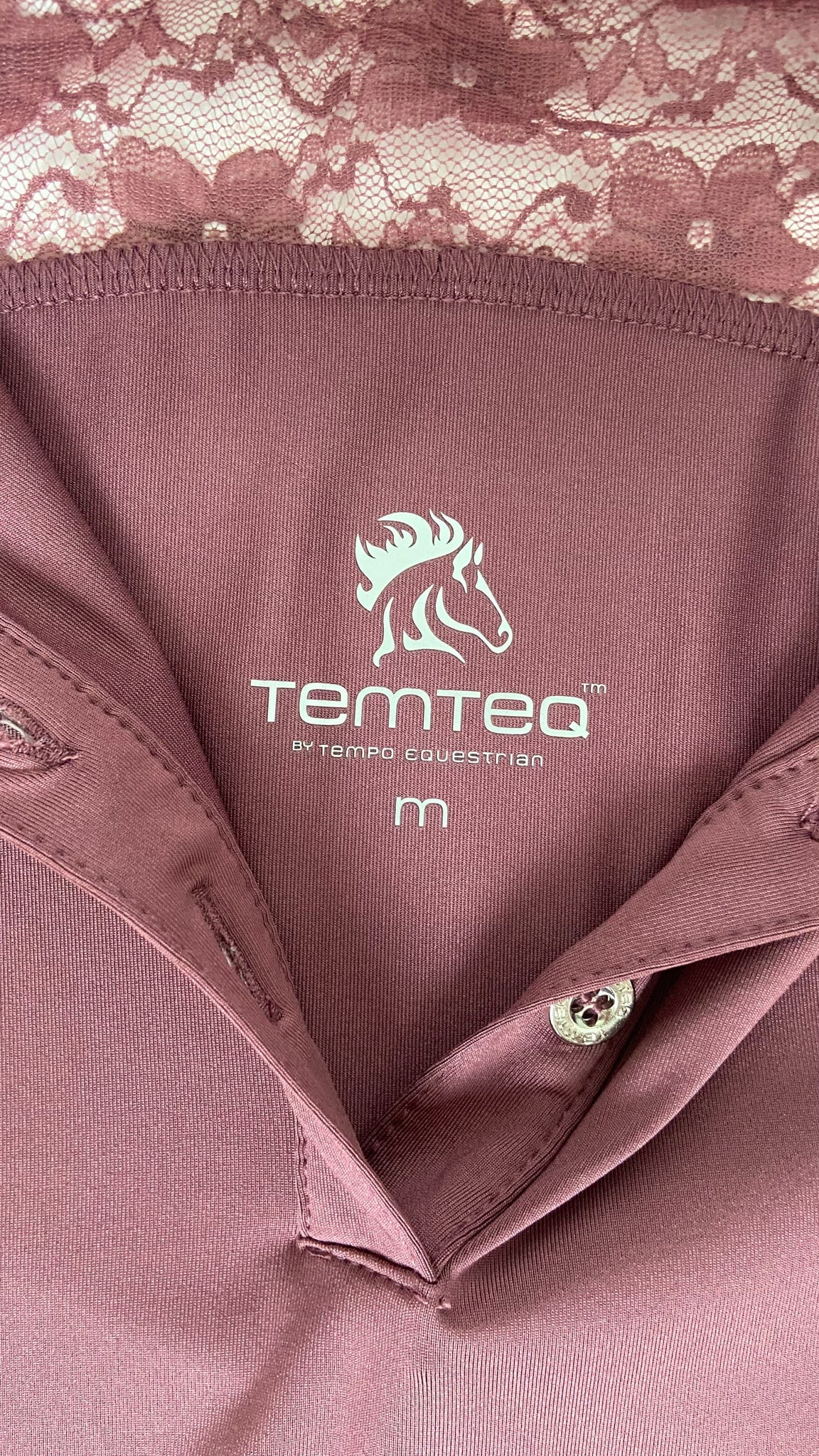 Tempo Equestrian Coco Functional Lace Trim Shirt - Nighshadow - Women's Medium