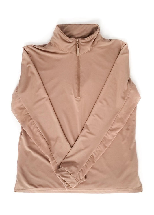 Tempo Equestrian Belize Technical Quarter Zip - Tan - Women's Small