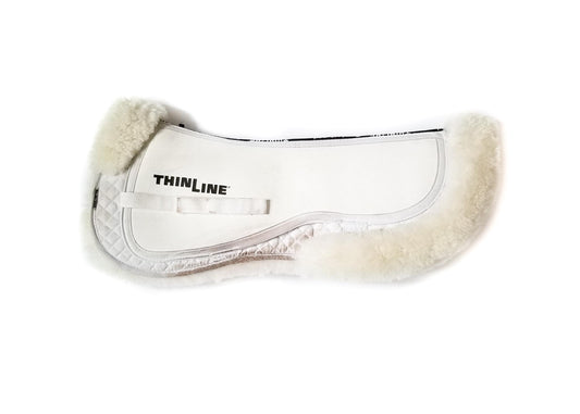 Thinline Sheepskin Comfort Half Pad (Shimmable) - White - Large