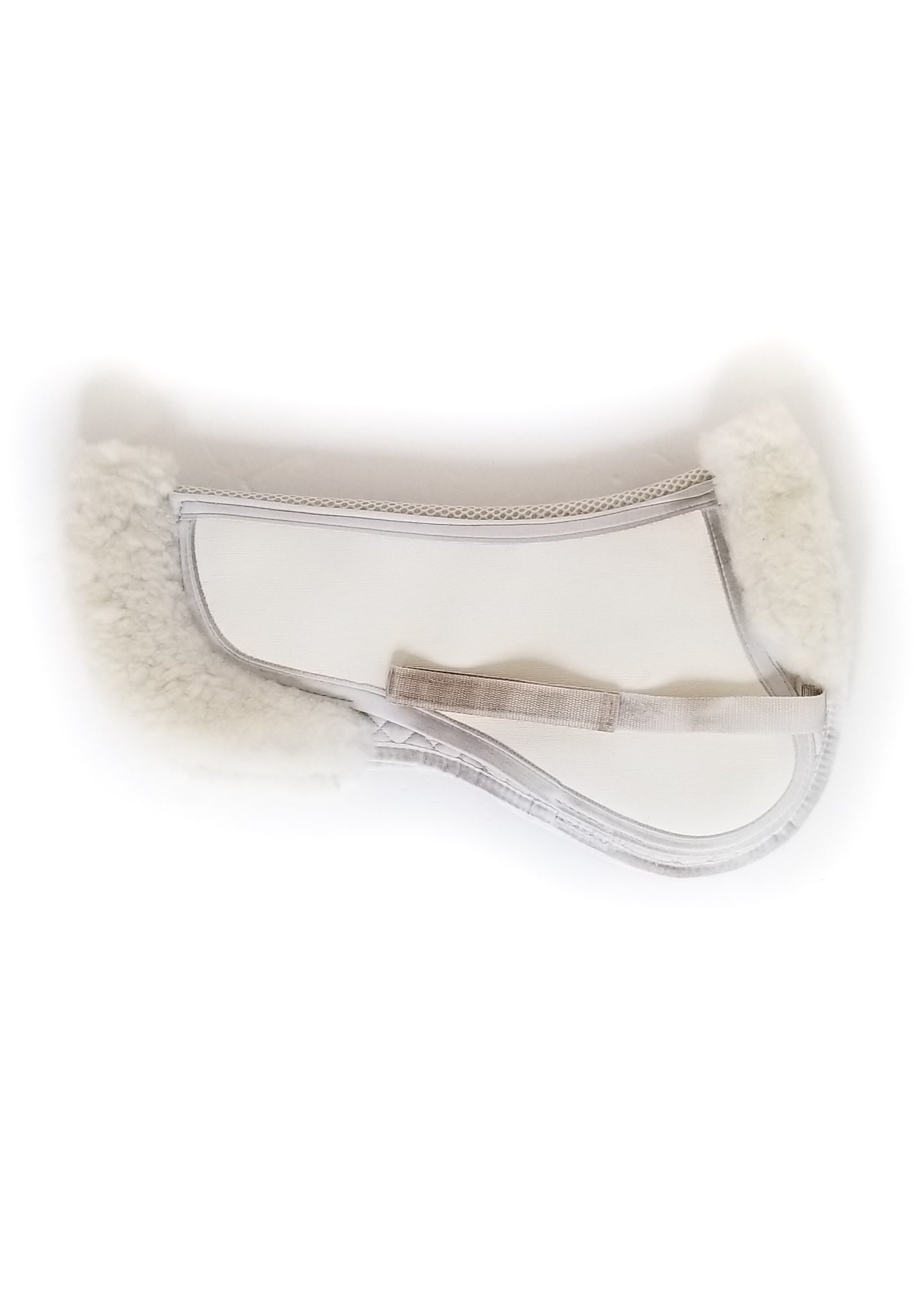 Thinline Trifecta Half Pad with Sheepskin Rolls (Shimable) - White - Small