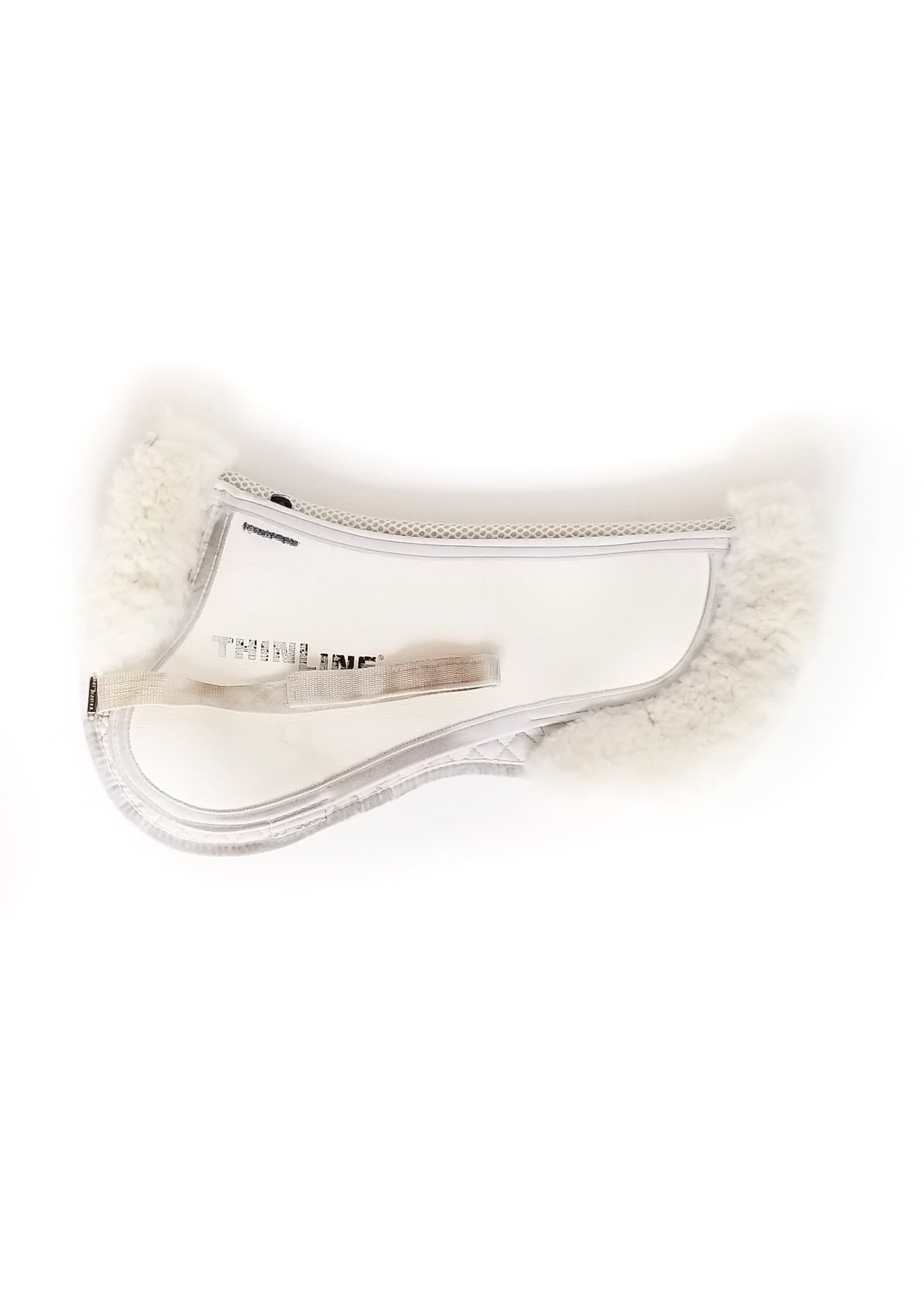 Thinline Trifecta Half Pad with Sheepskin Rolls (Shimable) - White - Small