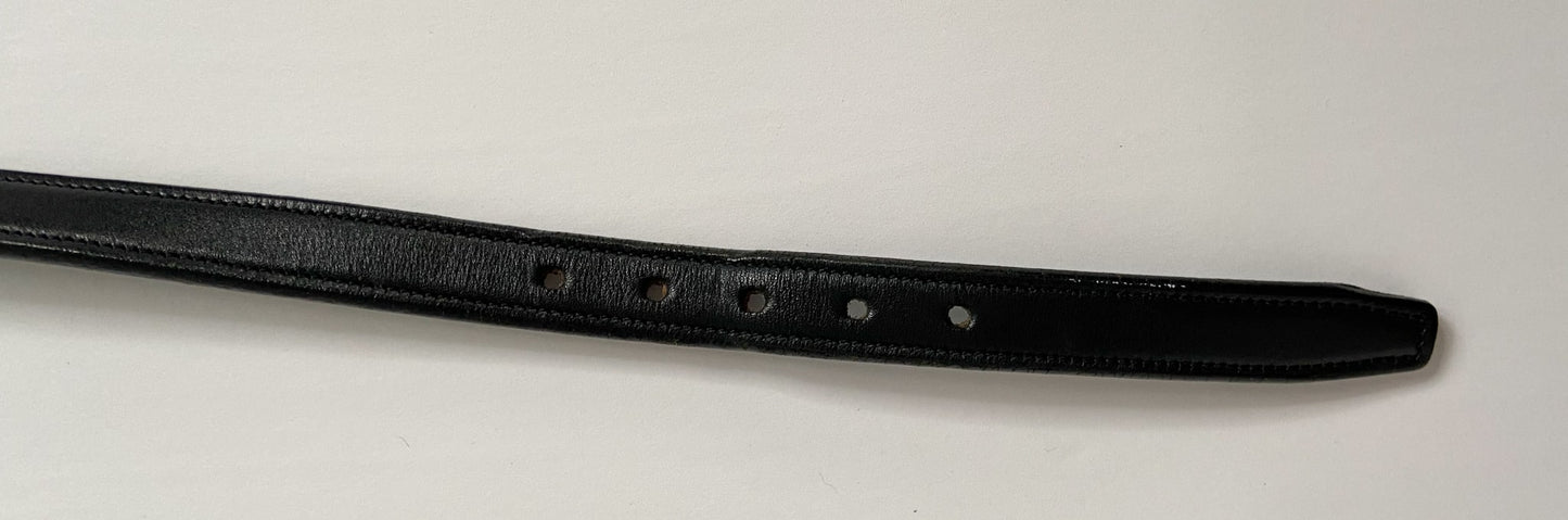 Tory Leather Raised Belt - Black - 32"