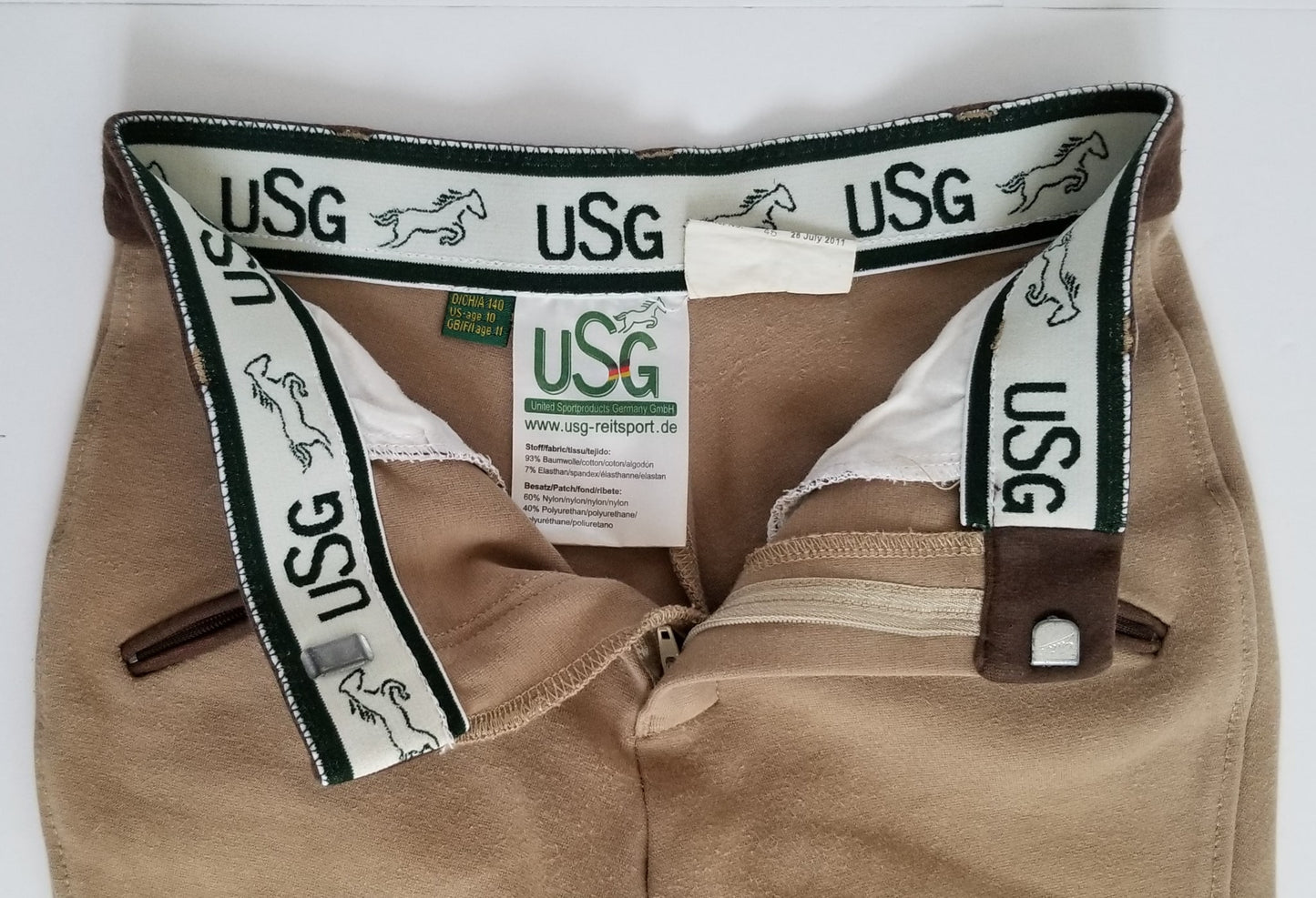 USG Knee Patch Breeches - Tan - Youth Age 10