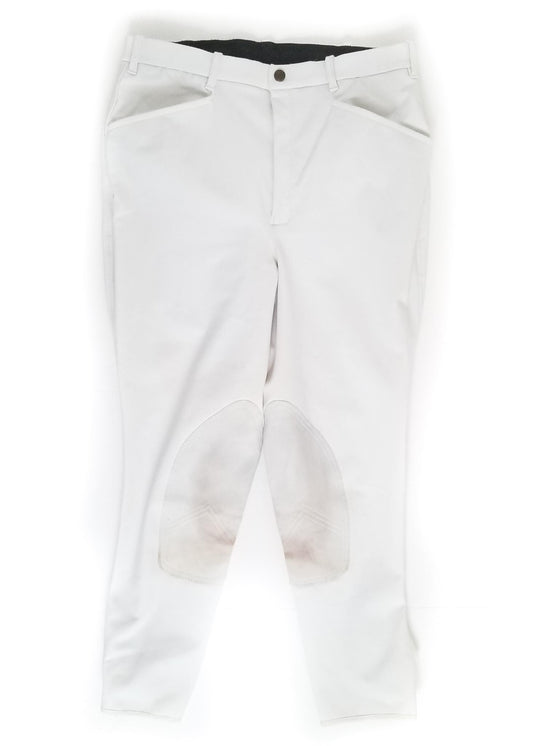 Elation Black Label Men's Show Breech - White - 32R
