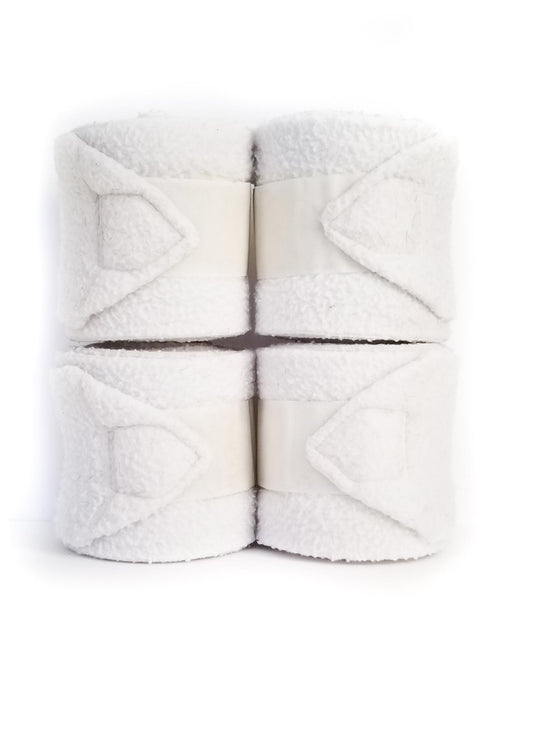 Fleece Polos (Set of 4) - White - Horse